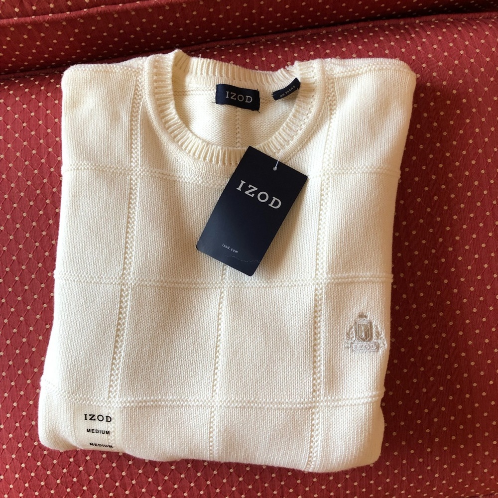 Men’s IZOD Cream Colored Cable Knit Sweater
